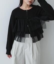 SENSE OF PLACE by URBAN RESEARCH | 『洗濯可』ダブルジップフリルニットカーディガン(ニット/セーター)