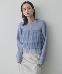 SENSE OF PLACE by URBAN RESEARCH | ダブルジップフリルニットカーデ(ニット/セーター)