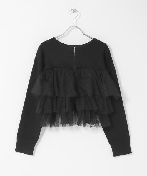 SENSE OF PLACE by URBAN RESEARCH（センスオブプレイスバイアーバンリサーチ）の「『洗濯可』ダブルジップフリルニットカーディガン（ニット/セーター・レディース・ライトブルー/チャコールグレー/オフホワイト/ブラウン/ベージュ/ブラック系その他・ONE）」の10枚目の写真