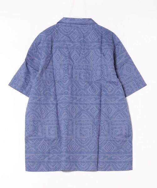 Quiksilver（クイックシルバー）の「GLOBAL HEAT SS /クイックシルバー総柄半袖シャツ（シャツ/ブラウス・メンズ・グリーン/ブルー・LARGE/X-LARGE/SMALL）」の5枚目の写真