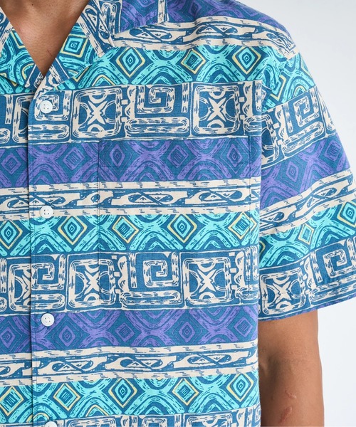 Quiksilver（クイックシルバー）の「GLOBAL HEAT SS /クイックシルバー総柄半袖シャツ（シャツ/ブラウス・メンズ・グリーン/ブルー・LARGE/X-LARGE/SMALL）」の13枚目の写真