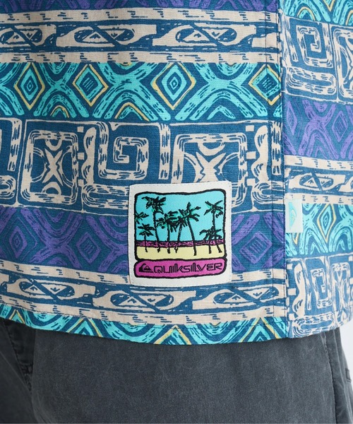Quiksilver（クイックシルバー）の「GLOBAL HEAT SS /クイックシルバー総柄半袖シャツ（シャツ/ブラウス・メンズ・グリーン/ブルー・LARGE/X-LARGE/SMALL）」の14枚目の写真