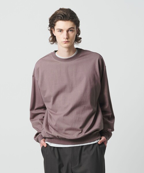 BEAUTY&YOUTH UNITED ARROWS(ビューティーアンドユースユナイテッドアローズ)の「ヘビーガスコットン クルーネック スウェット(スウェット・メンズ・ライトグレー/ライラック/ブラック・L/XL/M/S)」の3枚目の写真