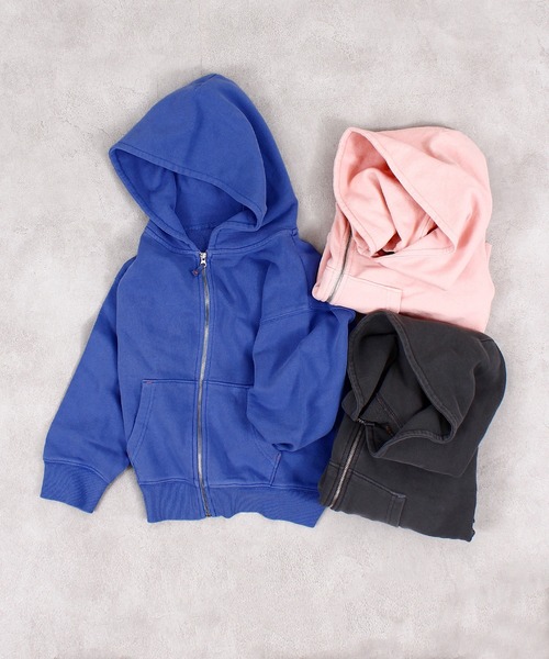 MARKEY'S（マーキーズ）の「ピグメントパーカー（パーカー・キッズ・チャコール/ブルー/ライトピンク・150/140/130/120/110/100/90）」の4枚目の写真