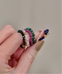 JUPITER（ジュピター）の「【SV】天然石ビーズリング 金属アレルギー対応（リング）」