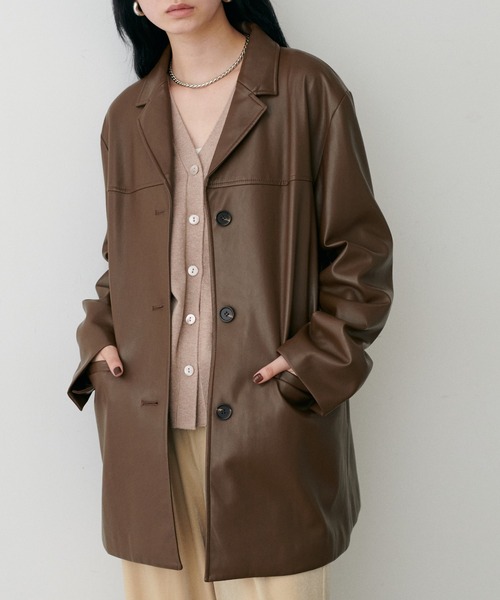 LARUTA(ラルータ)の「【LARUTA】テロモチドルマンスリーブニットカーディガン(カーディガン/ボレロ・レディース・ブラウン/ミント/モカ/チャコールグレー・FREE)」の8枚目の写真