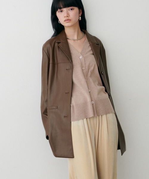 LARUTA(ラルータ)の「【LARUTA】テロモチドルマンスリーブニットカーディガン(カーディガン/ボレロ・レディース・ブラウン/ミント/モカ/チャコールグレー・FREE)」の12枚目の写真