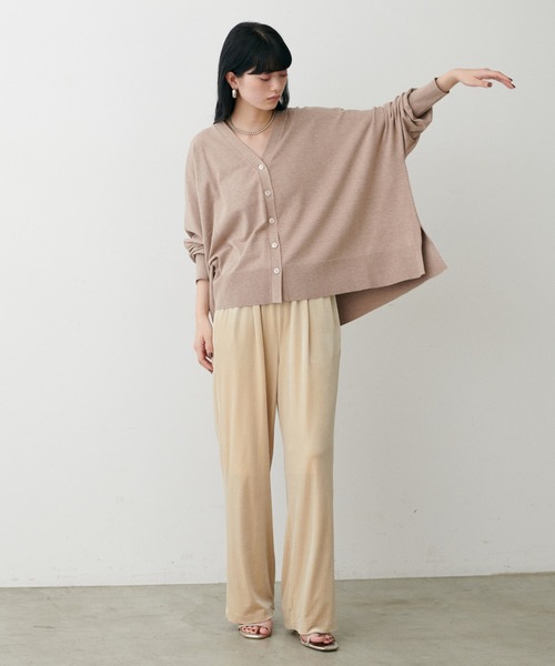 LARUTA(ラルータ)の「【LARUTA】テロモチドルマンスリーブニットカーディガン(カーディガン/ボレロ・レディース・ブラウン/ミント/モカ/チャコールグレー・FREE)」の7枚目の写真