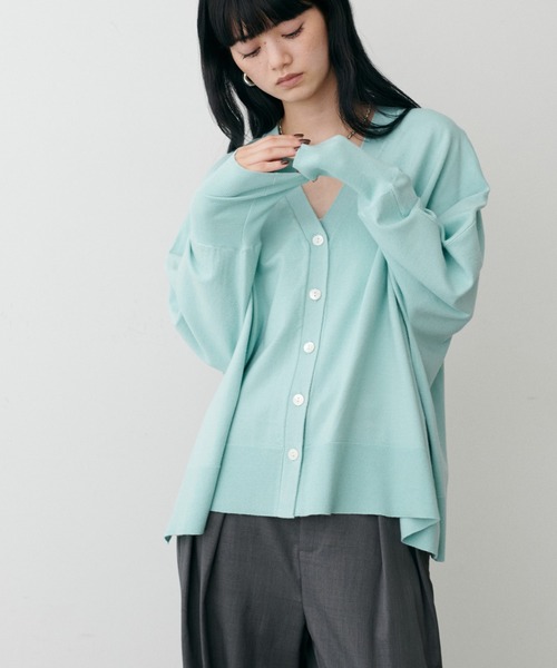 LARUTA(ラルータ)の「【LARUTA】テロモチドルマンスリーブニットカーディガン(カーディガン/ボレロ・レディース・ブラウン/ミント/モカ/チャコールグレー・FREE)」の15枚目の写真