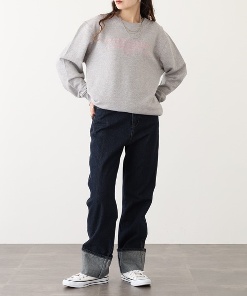 &soiree(アンドソワレ)の「&soiree メッセージ刺繍裏毛スウェットクルーネックプルオーバー(スウェット・メンズ・ベージュ/ネイビー・FREE)」の14枚目の写真