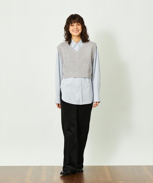 MACKINTOSH PHILOSOPHY(マッキントッシュ フィロソフィー)の「GREY LABEL コーデュロイフレアパンツ(その他パンツ・レディース・ブラック/ホワイト系その他/ダークネイビー・2/5)」の6枚目の写真