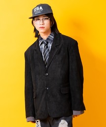 a.p.o.v.（エーピーオービー）の「a.p.o.v. スウェード合成皮革２ボタンテーラードジャケット（テーラードジャケット）」