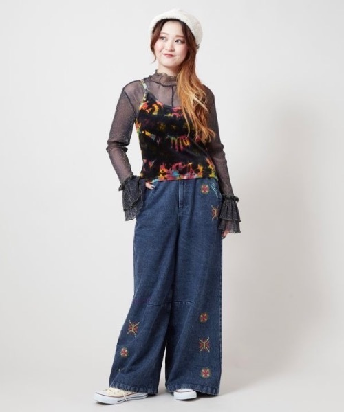 チャイハネ（チャイハネ）の「【チャイハネ】ベロアタイダイキャミソール（キャミソール・レディース・ブラウン/ピンク/ブラック・FREE）」の5枚目の写真