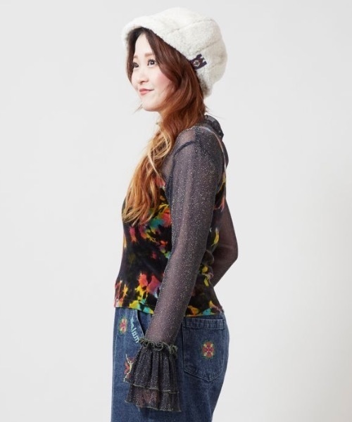 チャイハネ（チャイハネ）の「【チャイハネ】ベロアタイダイキャミソール（キャミソール・レディース・ブラウン/ピンク/ブラック・FREE）」の6枚目の写真