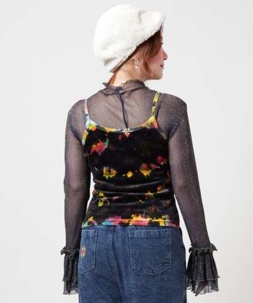 チャイハネ（チャイハネ）の「【チャイハネ】ベロアタイダイキャミソール（キャミソール・レディース・ブラウン/ピンク/ブラック・FREE）」の7枚目の写真