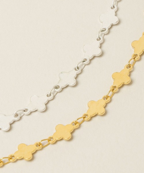 A part by（アパートバイ）の「フラワーチェーンネックレス（ネックレス・レディース・Silver/GOLD ・FREE）」の9枚目の写真