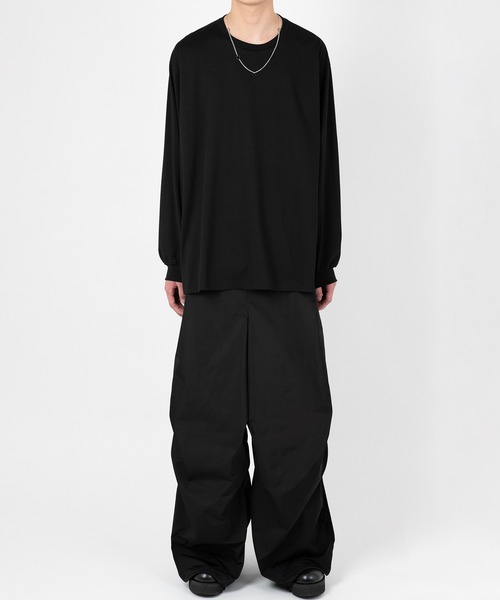 LAD MUSICIAN（ラッドミュージシャン）の「LONG SLEEVE SUPER BIG T-SHIRT（Tシャツ/カットソー・メンズ・ワイン/ブラック/グレー・FREE）」の4枚目の写真