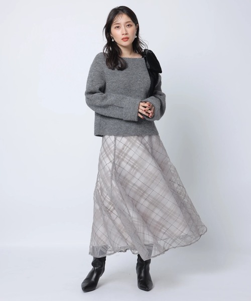 ベロアリボンゆるニット（ニット/セーター）｜Apuweiser-riche