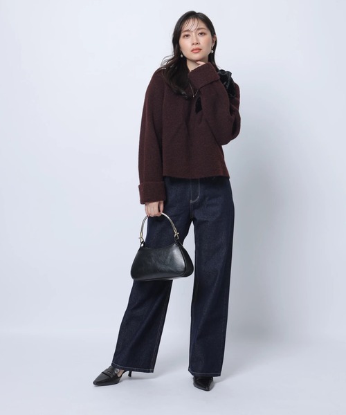 ベロアリボンゆるニット（ニット/セーター）｜Apuweiser-riche