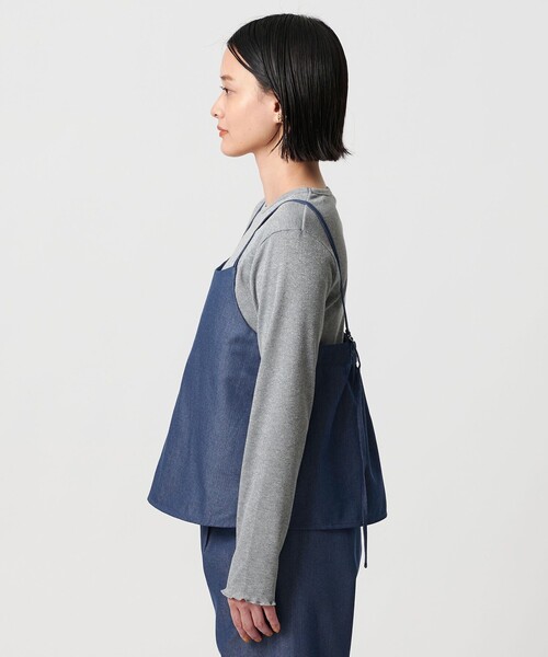 A DAY IN THE LIFE UNITED ARROWS(アデイインザライフユナイテッドアローズ)の「デニムライク キャミ+パンツ <A DAY IN THE LIFE>(サロペット/オーバーオール・レディース・コバルトブルー/ネイビー・FREE)」の9枚目の写真