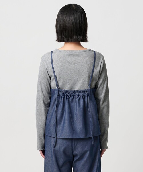 A DAY IN THE LIFE UNITED ARROWS(アデイインザライフユナイテッドアローズ)の「デニムライク キャミ+パンツ <A DAY IN THE LIFE>(サロペット/オーバーオール・レディース・コバルトブルー/ネイビー・FREE)」の10枚目の写真