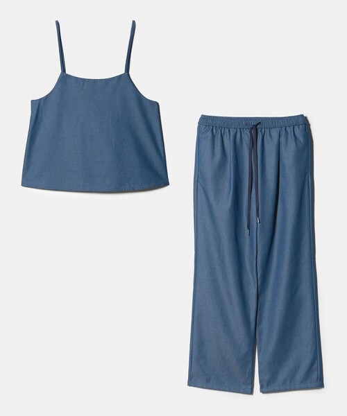 A DAY IN THE LIFE UNITED ARROWS(アデイインザライフユナイテッドアローズ)の「デニムライク キャミ+パンツ <A DAY IN THE LIFE>(サロペット/オーバーオール・レディース・コバルトブルー/ネイビー・FREE)」の14枚目の写真