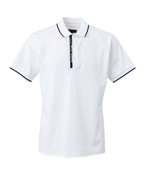 NOIR】【吸水速乾】配色ライン使い半袖ポロシャツ［一部WEB限定カラー