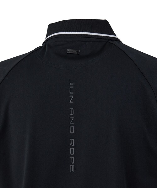 NOIR】【吸水速乾】配色ライン使い半袖ポロシャツ［一部WEB限定カラー