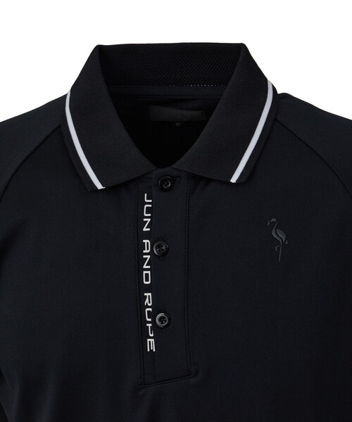 ジュン＆ロぺ（JUN&ROPE’）/【NOIR】【吸水速乾】配色ライン使い半袖ポロシャツ［一部WEB限定カラー］ NOIR】【吸水速乾】配色ライン使い半袖ポロシャツ［一部WEB限定カラー