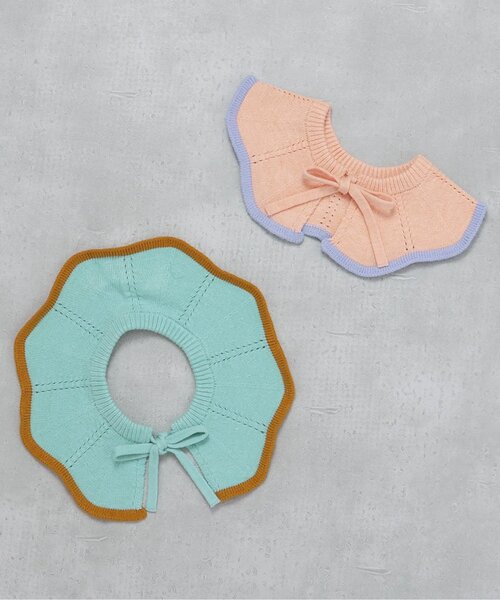 apres les cours(アプレレクール)の「ニットベビーつけ襟(付け襟・キッズ・ミント/ピンク・90)」の3枚目の写真