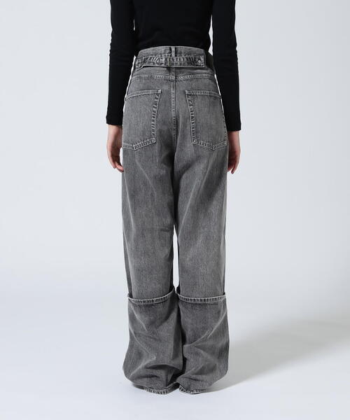 beautiful people（ビューティフルピープル）の「beautiful people/ビューティフルピープル/selvedge denim flip hem pants blk bleach/1545105034（デニムパンツ・レディース・ブラック・38/42）」の10枚目の写真