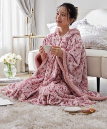 COCOPLATZ interior（ココプラッツインテリア）の「ツイード柄フリル着る毛布【フルーエ/大人可愛い】（ルームワンピース）」