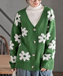rps | フラワージャガードニットカーディガン(カーディガン/ボレロ)