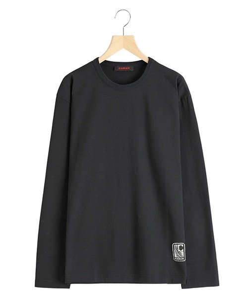caban（キャバン）の「CABan / キャバン：ドライスビンコットン ルーズフィットTシャツ：59033103002[MUS]（Tシャツ/カットソー・メンズ・ホワイト/ブラック・L/M）」の2枚目の写真