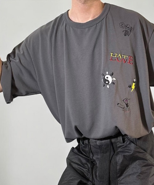 masterkey（マスターキー）の「mt10093-PLAYFUL-T 刺繍Tシャツ(MK26S-C-24)（Tシャツ/カットソー・メンズ・ブラック/グレー/サンドグレー・2/1）」の13枚目の写真