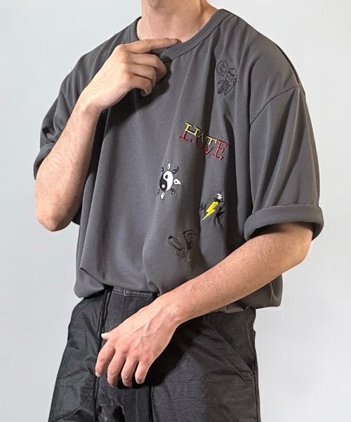 masterkey（マスターキー）の「mt10093-PLAYFUL-T 刺繍Tシャツ(MK26S-C-24)（Tシャツ/カットソー・メンズ・ブラック/グレー/サンドグレー・2/1）」の14枚目の写真