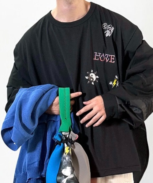 masterkey（マスターキー）の「mt10093-PLAYFUL-T 刺繍Tシャツ(MK26S-C-24)（Tシャツ/カットソー・メンズ・ブラック/グレー/サンドグレー・2/1）」の17枚目の写真