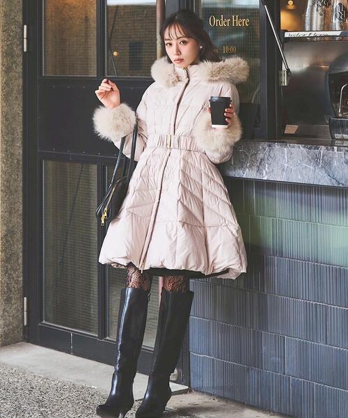 フォックスファー付ドレスダウン（ダウンジャケット/コート）｜SWINGLE