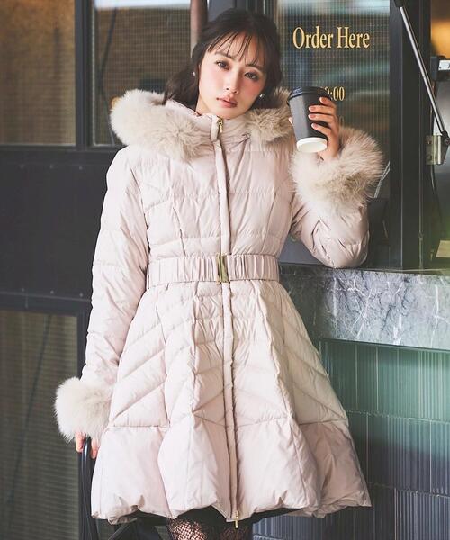 フォックスファー付ドレスダウン（ダウンジャケット/コート）｜SWINGLE