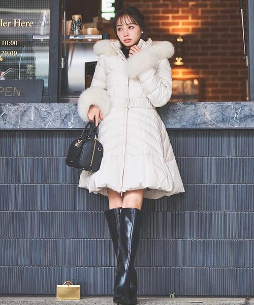 フォックスファー付ドレスダウン（ダウンジャケット/コート）｜SWINGLE