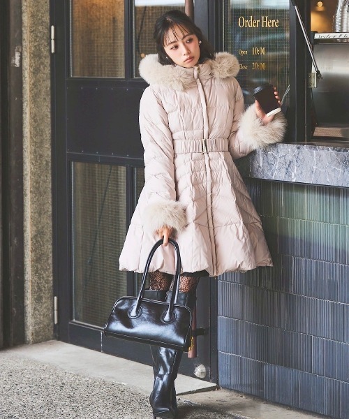 フォックスファー付ドレスダウン（ダウンジャケット/コート）｜SWINGLE