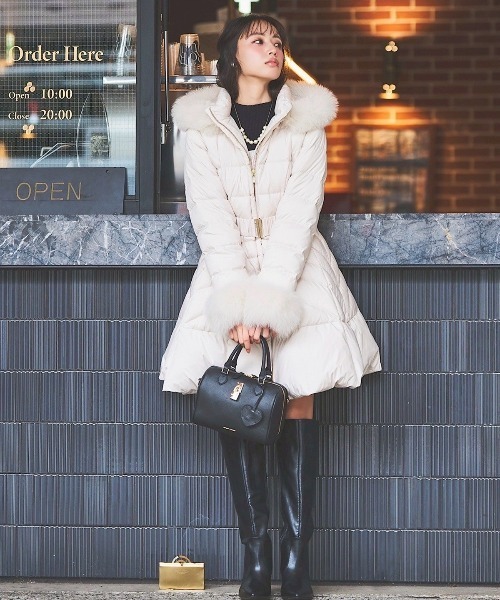 フォックスファー付ドレスダウン（ダウンジャケット/コート）｜SWINGLE