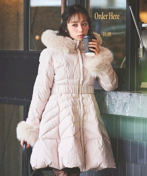 フォックスファー付ドレスダウン（ダウンジャケット/コート）｜SWINGLE