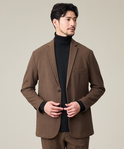 ABAHOUSE GRAY(アバハウスグレイ)の「【WINTER SHIELD】カシミヤタッチ ジャケット / セットアップ対応(テーラードジャケット・メンズ・ブラック/グレー/ネイビー/ブラウン・46/48/44/50)」の4枚目の写真