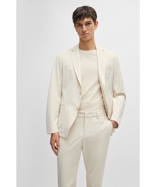 BOSS(ボス)の「モダンフィットパンツ リンクルレジスタント パフォーマンスストレッチファブリック(その他パンツ・メンズ・ホワイト・44/46/48/54/56/50/52)」の2枚目の写真