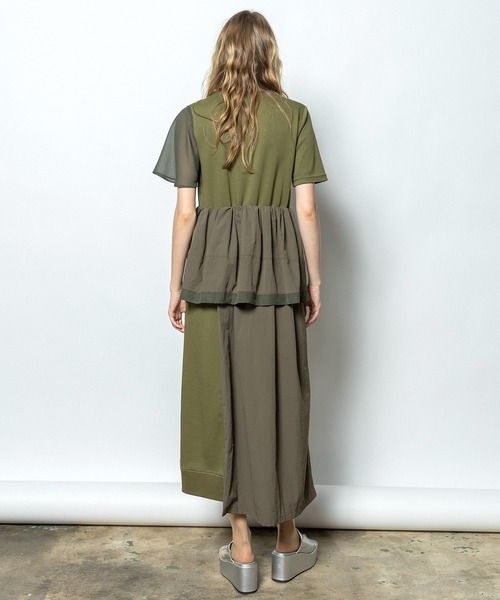AULA AILA（アウラアイラ）の「ペプラムワンピース（ワンピース・レディース・カーキ/ブラック/ネイビー・0）」の9枚目の写真