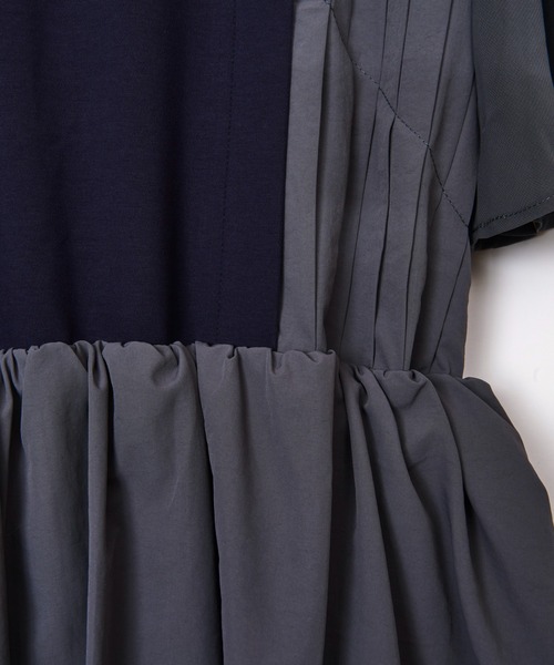 AULA AILA（アウラアイラ）の「ペプラムワンピース（ワンピース・レディース・カーキ/ブラック/ネイビー・0）」の7枚目の写真