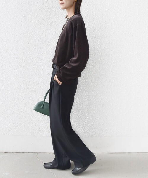 セール】〈手洗い可能〉コットン ポリエステル ベロア ワイド スリーブ