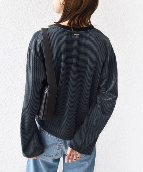 セール】〈手洗い可能〉コットン ポリエステル ベロア ワイド スリーブ