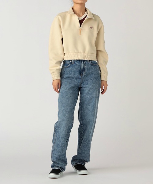 Dickies(ディッキーズ)の「ハーフジップスウェット(スウェット・レディース・ミント/アイボリー・SMALL/MEDIUM)」の11枚目の写真
